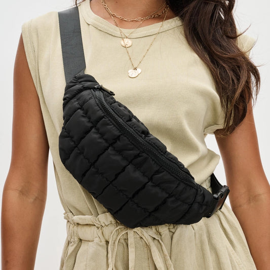 Quilted Puffer Belt Bag