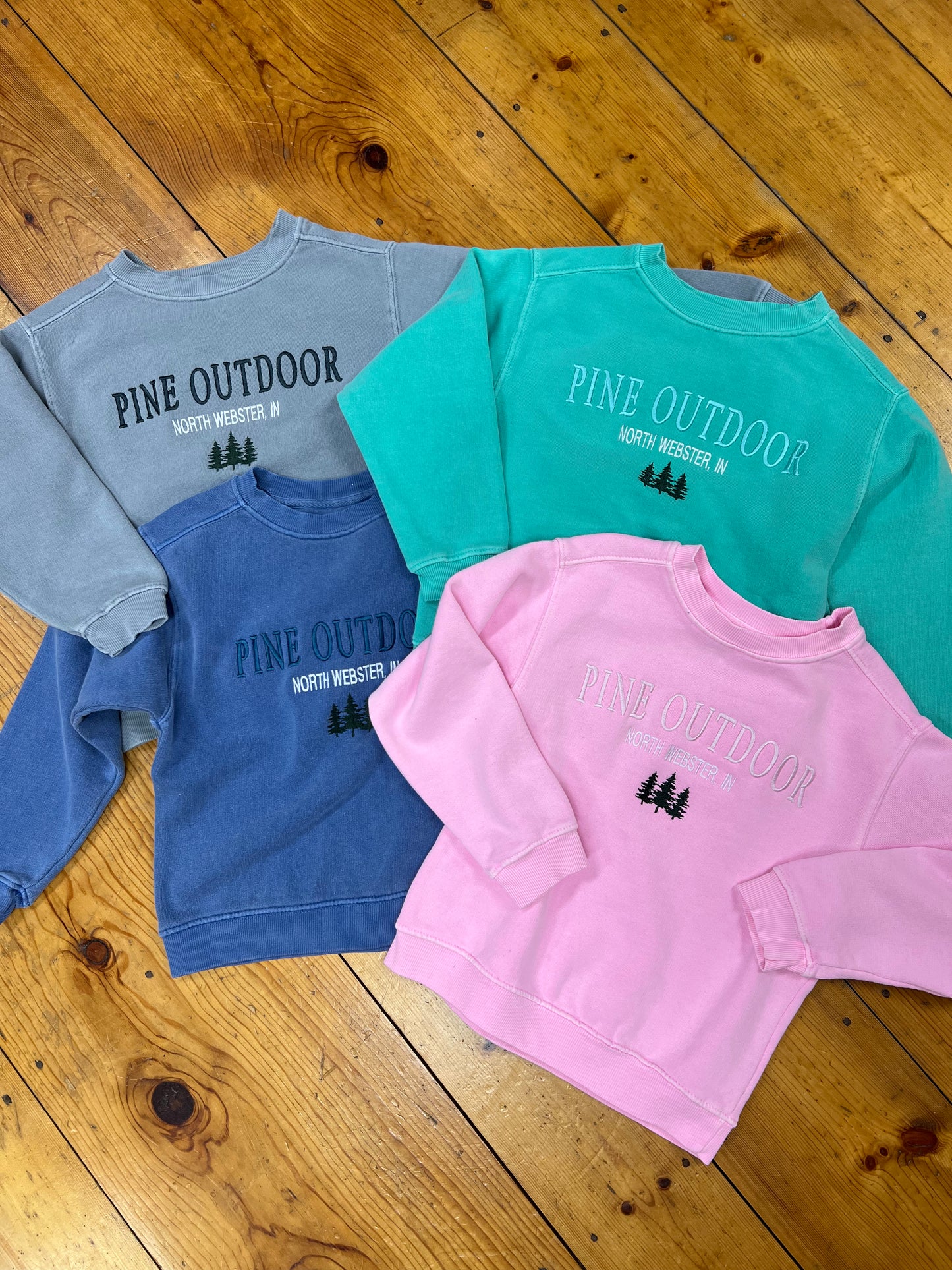 Pine Outdoor Apparel Youth Embroidered Crew